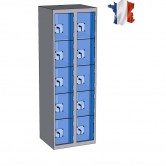 casier plexi 2 colonnes 10 portes largeur 600 mm