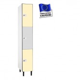 casier stratifié compact largeur 300 1 colonne 3 portes