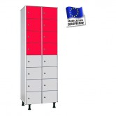 casiers vestiaires largeur 600 2 colonnes 16 portes