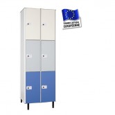 casier stratifié compact largeur 800 2 colonnes 6 portes