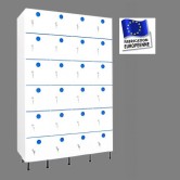 casier plastique pvc 4 colonnes 24 portes largeur 1200 mm