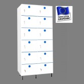 casier vestiaire plastique pvc 2 colonnes 12 portes largeur 800 mm