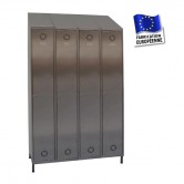 casiers inox 4 colonnes 4 portes largeur 1200 mm