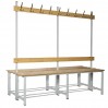 banc double face metal bois 2000 mm