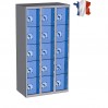 casier metallique plexi 3 colonnes 15 portes largeur 1200 mm