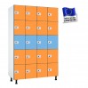 casier vestiaire stratifié compact largeur 1200 4 colonnes 20 portes