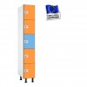 casier vestiaire stratifié compact largeur 400 mm 1 colonne 5 portes