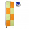 casiers stratifié compact largeur 600 2 colonnes 8 portes