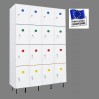 casier vestiaire largeur 1200 mm 4 colonnes 16 portes