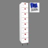 casier vestiaire plastique pvc 1 colonne 8 portes largeur 300 mm