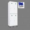 casier vestiaire plastique pvc 2 colonnes 4 portes largeur 600