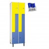 vestiaire gain de place type z ou l 2 colonnes 4 portes stratifié compact